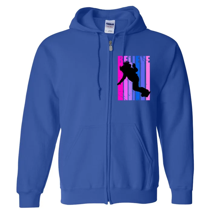 Cool Snowboarding Snowboarder Female Rider Ski Ice Winter Gift Full Zip Hoodie