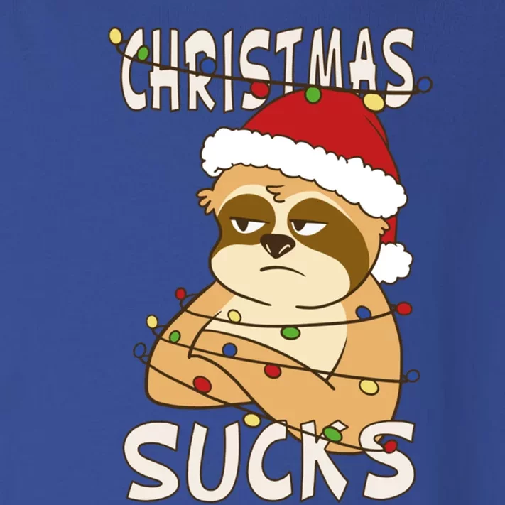 Christmas Sucks Sloth Lazy Merry Christmas Sloth Gift Toddler Long Sleeve Shirt