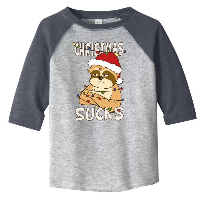 Christmas Sucks Sloth Lazy Merry Christmas Sloth Gift Toddler Fine Jersey T-Shirt