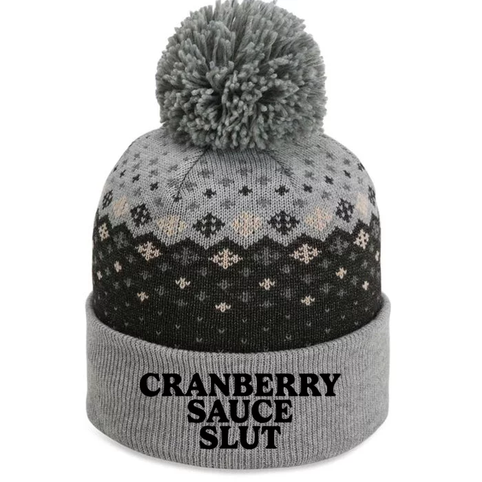 Cranberry Sauce Slut The Baniff Cuffed Pom Beanie