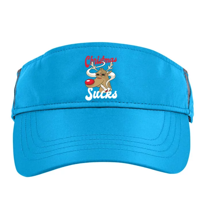 Christmas Sucks Stoner Reindeer Gift Adult Drive Performance Visor