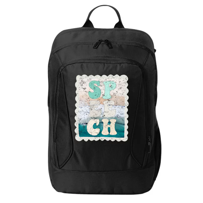 Cute Summer Slp Spring Speech Therapist Beachy Fun Speech Cool Gift City Backpack