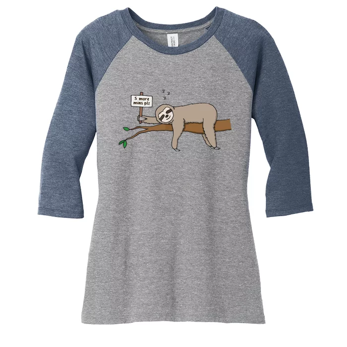 Cute Sleeping Sloth Shirts Funny Lazy Tired Napping Women's Tri-Blend 3/4-Sleeve Raglan Shirt