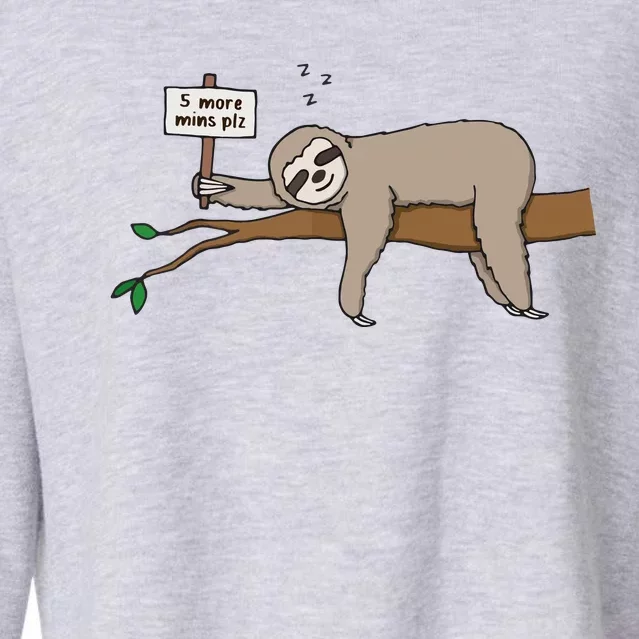 Cute Sleeping Sloth Shirts Funny Lazy Tired Napping Cropped Pullover Crew