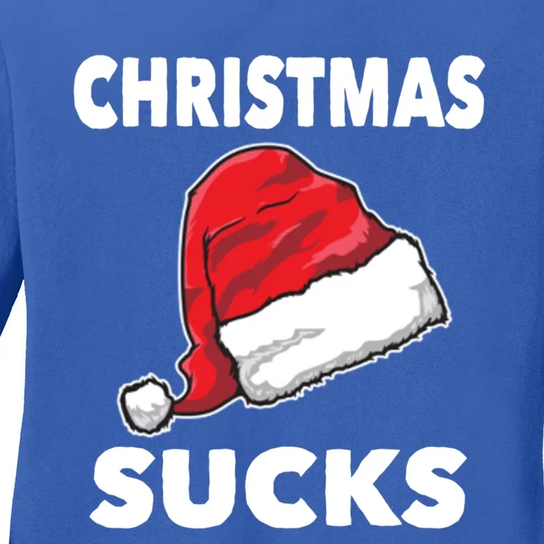 Christmas Sucks Scrooge Gift Ladies Long Sleeve Shirt