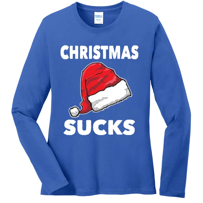 Christmas Sucks Scrooge Gift Ladies Long Sleeve Shirt