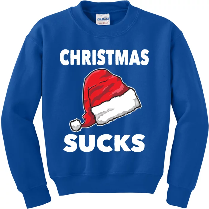 Christmas Sucks Scrooge Gift Kids Sweatshirt