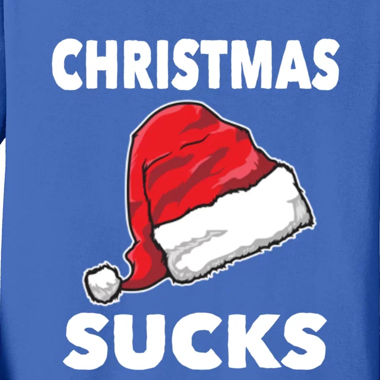 Christmas Sucks Scrooge Gift Kids Long Sleeve Shirt