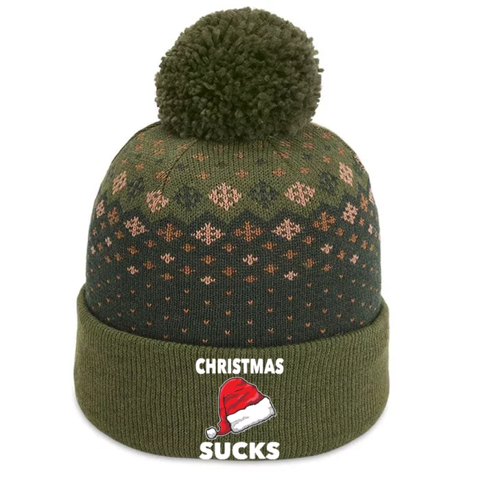 Christmas Sucks Scrooge Gift The Baniff Cuffed Pom Beanie