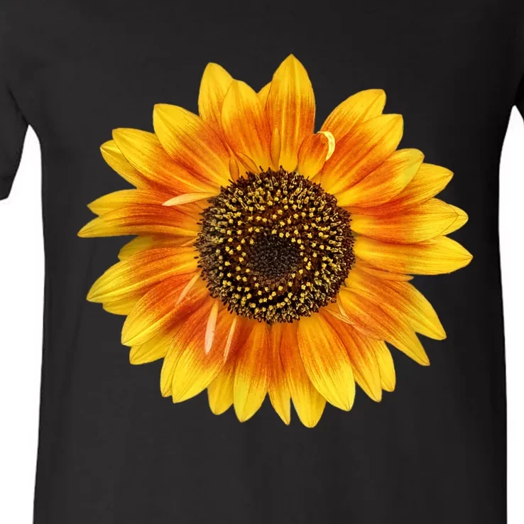 Cute Sunflower Sun Flower Fun Nature Flower Garden Lovers V-Neck T-Shirt