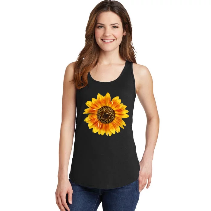 Cute Sunflower Sun Flower Fun Nature Flower Garden Lovers Ladies Essential Tank