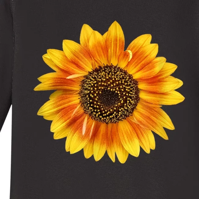 Cute Sunflower Sun Flower Fun Nature Flower Garden Lovers Baby Long Sleeve Bodysuit