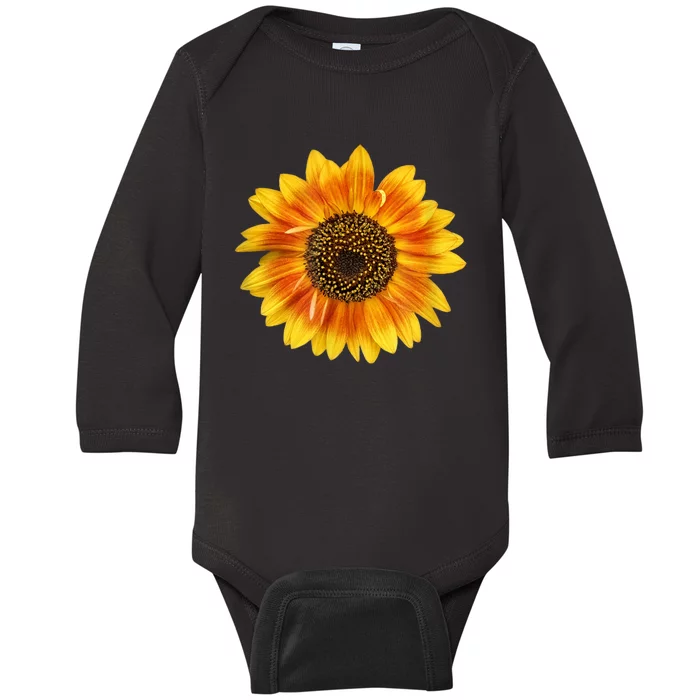 Cute Sunflower Sun Flower Fun Nature Flower Garden Lovers Baby Long Sleeve Bodysuit