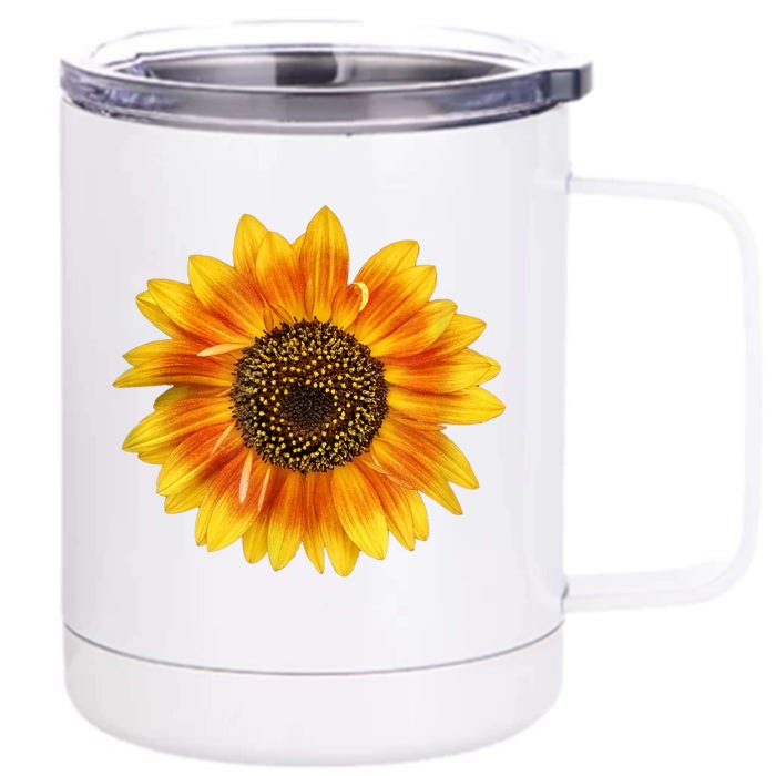 Cute Sunflower Sun Flower Fun Nature Flower Garden Lovers Front & Back 12oz Stainless Steel Tumbler Cup