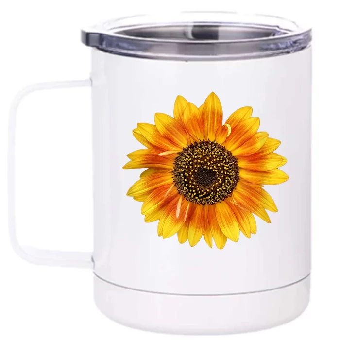 Cute Sunflower Sun Flower Fun Nature Flower Garden Lovers Front & Back 12oz Stainless Steel Tumbler Cup