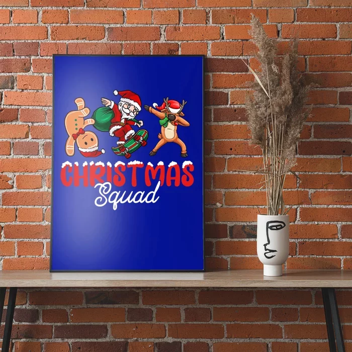 Christmas Squad Skateboard Santa Gingerbread Dancing Gift Poster