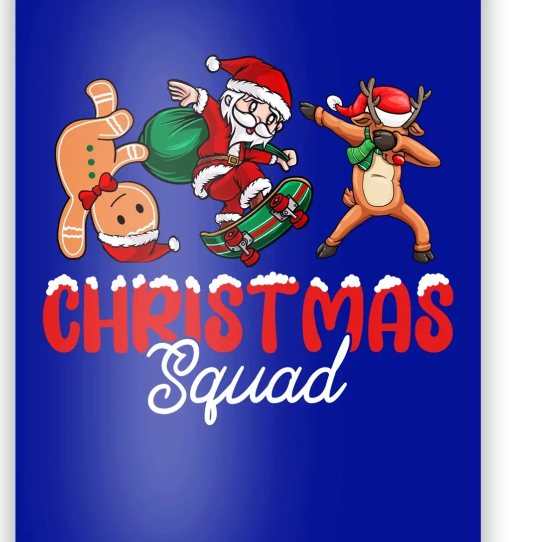 Christmas Squad Skateboard Santa Gingerbread Dancing Gift Poster