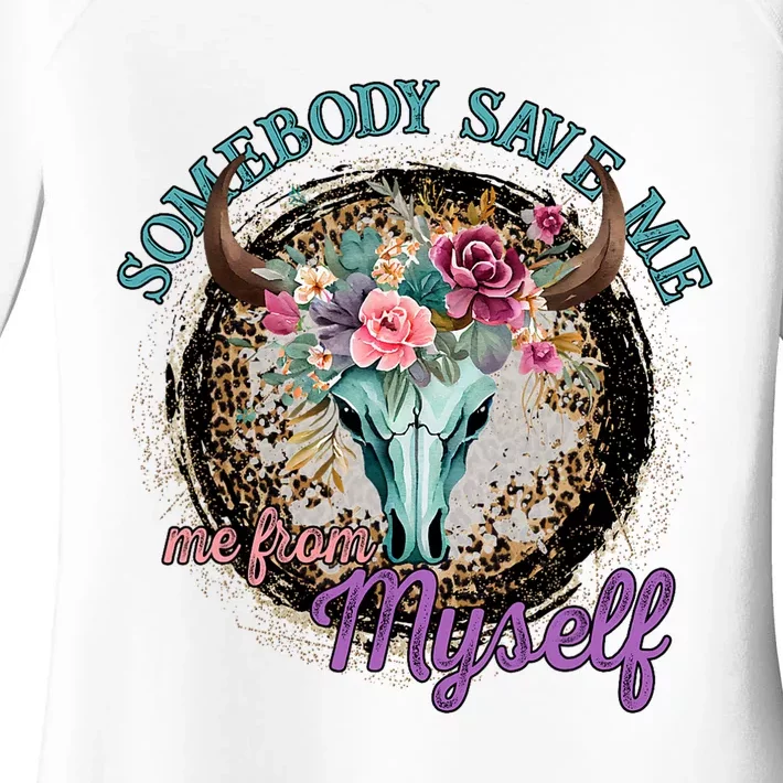 Cowgirl Somebody Save Me Country Music Women's Perfect Tri Tunic Long Sleeve Shirt