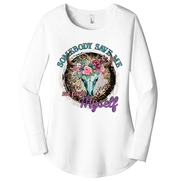 Cowgirl Somebody Save Me Country Music Women's Perfect Tri Tunic Long Sleeve Shirt