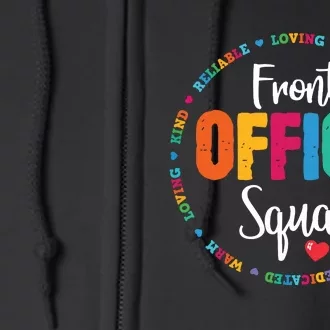 Cute School Secretary Admin Appreciation Front Office Squad Full Zip Hoodie