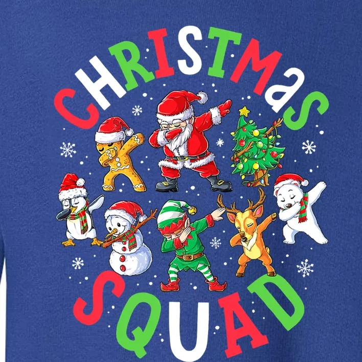 Christmas Squad Santa Dabbing Elf Family Matching Pajamas Gift Toddler Sweatshirt