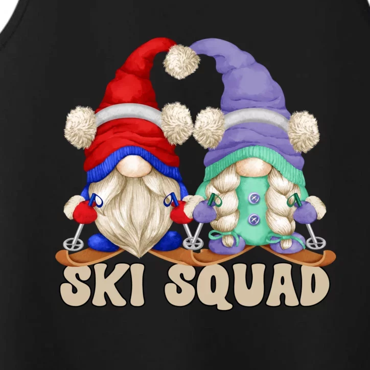 Cute Ski Squad Gnome Graphic For Ski Mom And Dad Love Skiing Great Gift Performance Tank