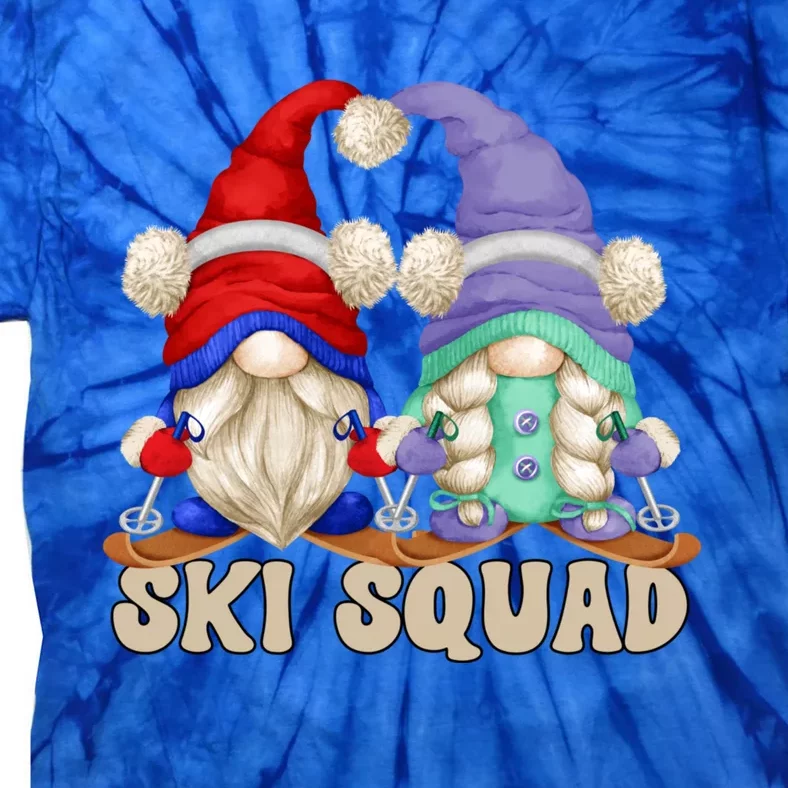 Cute Ski Squad Gnome Graphic For Ski Mom And Dad Love Skiing Great Gift Tie-Dye T-Shirt