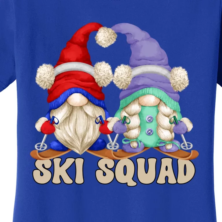 Cute Ski Squad Gnome Graphic For Ski Mom And Dad Love Skiing Great Gift Women's T-Shirt