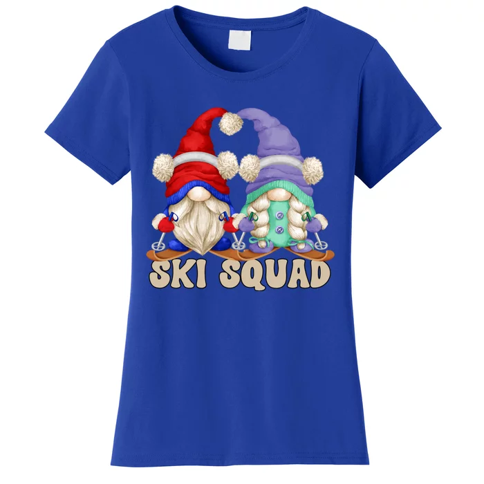 Cute Ski Squad Gnome Graphic For Ski Mom And Dad Love Skiing Great Gift Women's T-Shirt