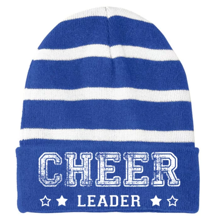 Cheerleader Spirit Squad World Varsity All Star Cute Cheer Gift Striped Beanie with Solid Band