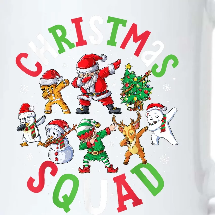 Christmas Squad Santa Dabbing Elf Family Matching Pajamas Black Color Changing Mug