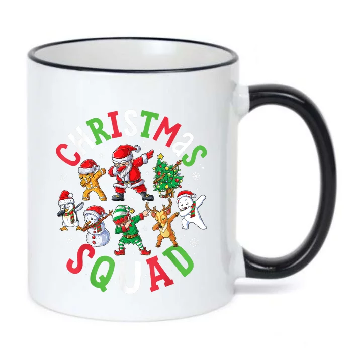 Christmas Squad Santa Dabbing Elf Family Matching Pajamas Black Color Changing Mug