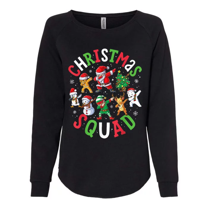 Christmas Squad Santa Dabbing Elf Family Matching Pajamas Womens California Wash Sweatshirt