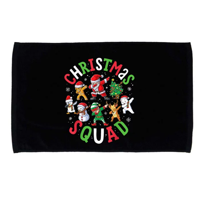 Christmas Squad Santa Dabbing Elf Family Matching Pajamas Microfiber Hand Towel