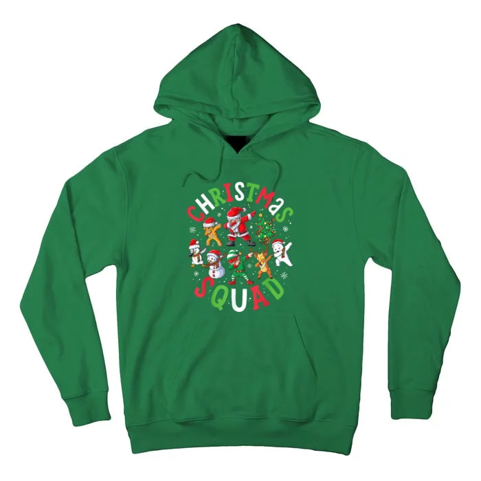 Christmas Squad Santa Dabbing Elf Family Matching Pajamas Tall Hoodie