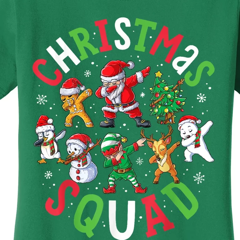 Christmas Squad Santa Dabbing Elf Family Matching Pajamas Women's T-Shirt