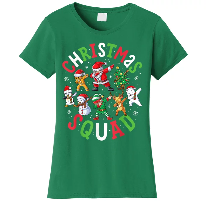 Christmas Squad Santa Dabbing Elf Family Matching Pajamas Women's T-Shirt