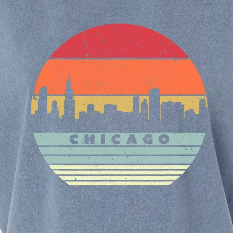 Chicago Souvenir Shirt. Retro Style USA Skyline Garment-Dyed Women's Muscle Tee