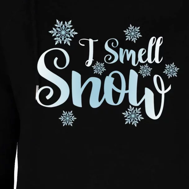 Cute Snowflakes Snowy Winter Holiday Christmas Womens Funnel Neck Pullover Hood