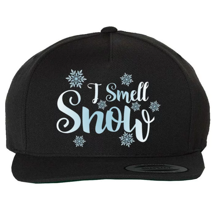 Cute Snowflakes Snowy Winter Holiday Christmas Wool Snapback Cap