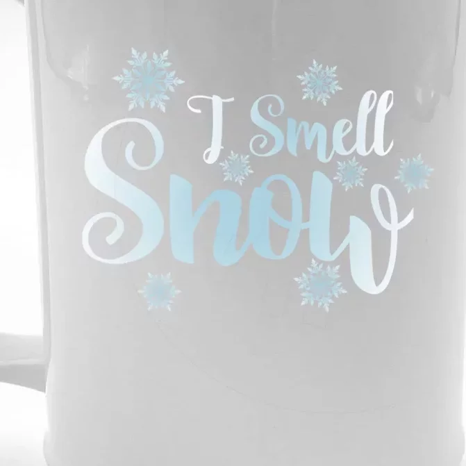 Cute Snowflakes Snowy Winter Holiday Christmas Front & Back Beer Stein