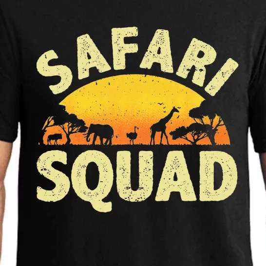 Cool Safari Squad For Men Women Zoo Animal African Jungle Pajama Set