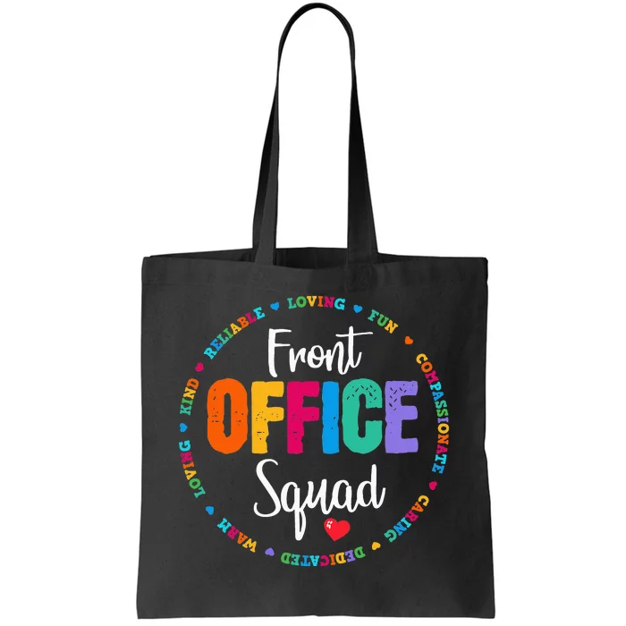 Cute School Secretary Admin Appreciation Front Office Squad Tote Bag