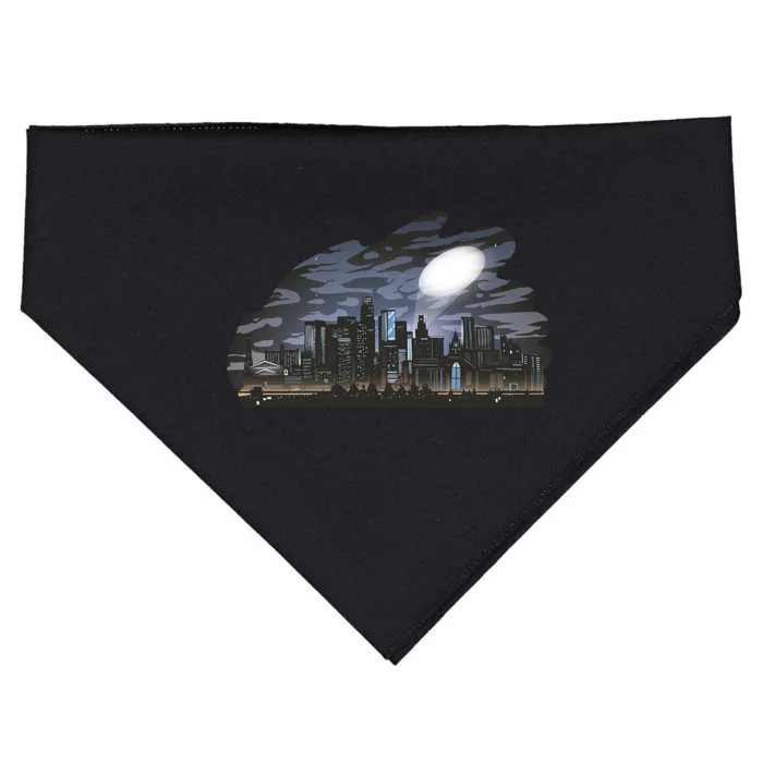 City Skyline Searchlight USA-Made Doggie Bandana