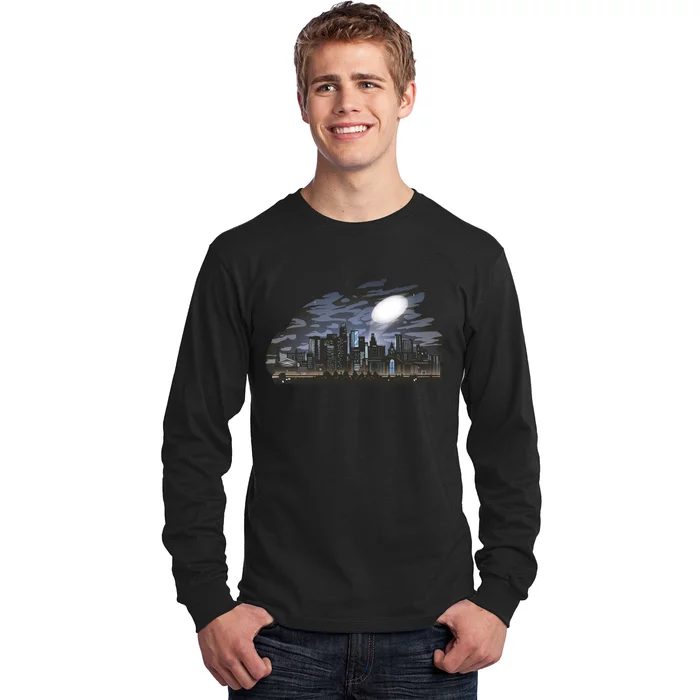 City Skyline Searchlight Long Sleeve Shirt