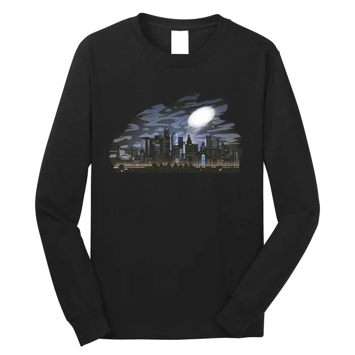 City Skyline Searchlight Long Sleeve Shirt