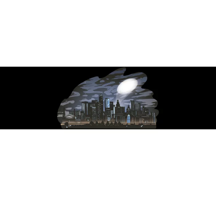 City Skyline Searchlight Bumper Sticker