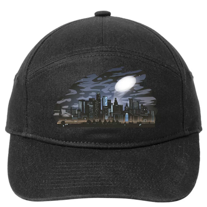 City Skyline Searchlight 7-Panel Snapback Hat