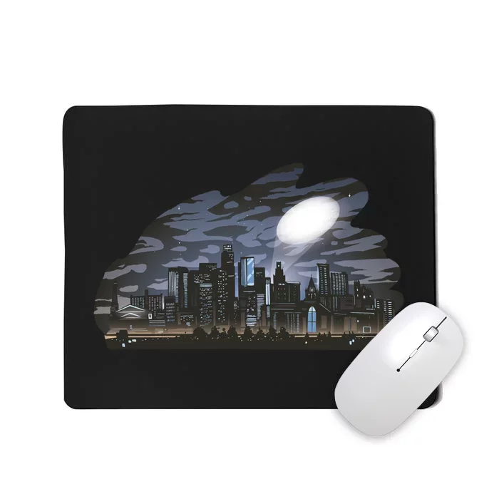 City Skyline Searchlight Mousepad