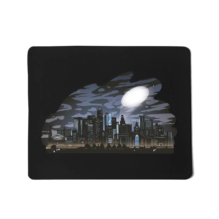 City Skyline Searchlight Mousepad